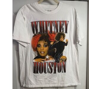 2023 Whitney Houston Greatest Love 86 Tour White Graphic T Shirt Sz large
